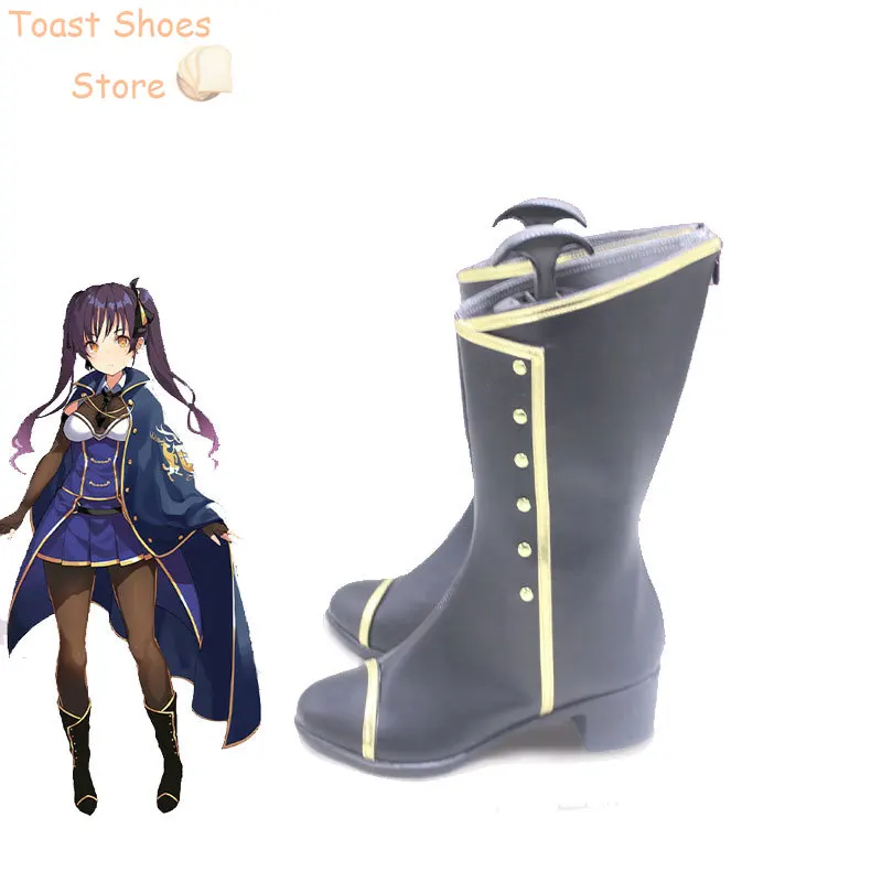 Anime Assalto Lily Buil Freak Slayer Haru Cosplay Sapatos, Botas de Carnaval de Halloween, PU Shoes Props, Costume Prop