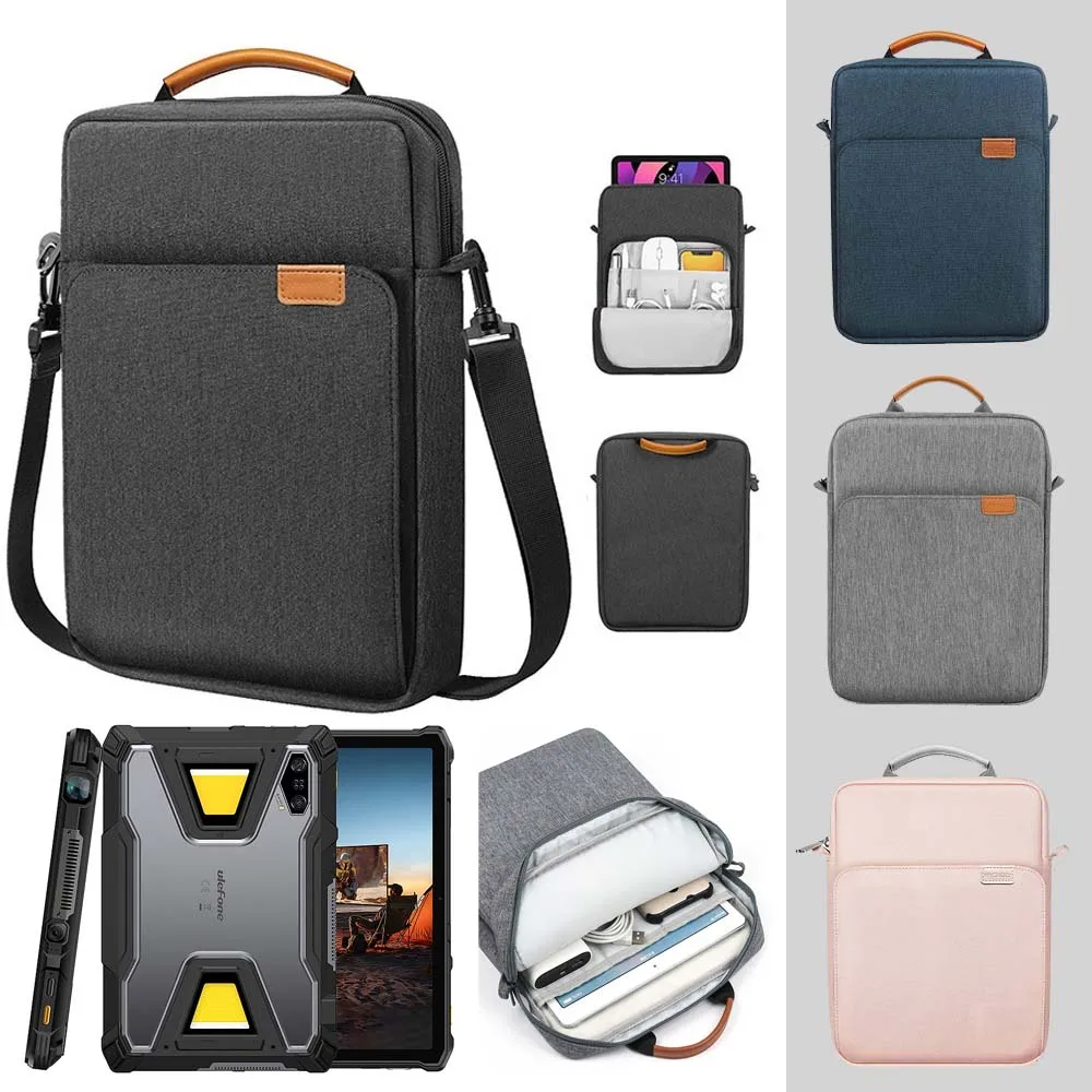 

for Ulefone Armor Pad 5 Ultra 5 Pro Shoulder Bag Tablet Strap Handle Zip Pouch Waterproof Sleeve for Keyboard Mouse Carry Case
