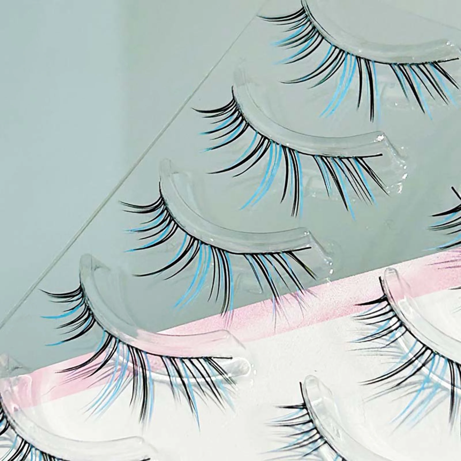 Cílios postiços individuais com gradiente de cor, 10-12mm, cílios finos coloridos para palco, festival de música, maquiagem cosplay