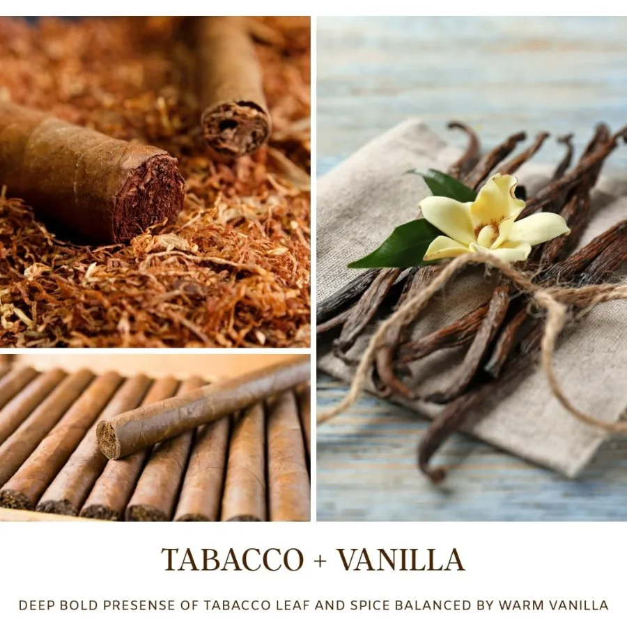 Свечи с ароматом табака и ванили для домашней атмосферы, 50-часовая долговечная свеча из соевого воска 100 с теплым ароматическим ароматом, идеально подходит