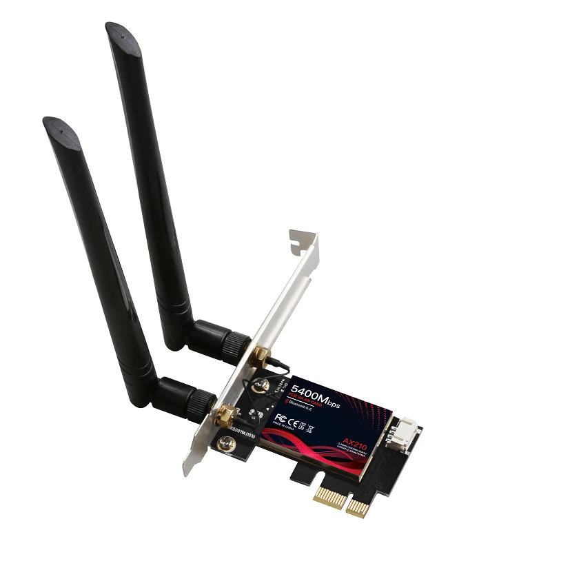 ثنائي النطاق 2.4G/5G/6G 802.11AX WIFI 6 5400Mbps In-tel AX210 BT 5.3 محول لاسلكي PCIE PCI Express AX210 بطاقة الشبكة