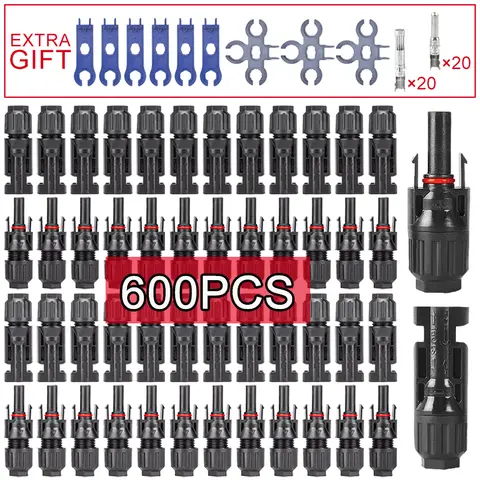 400/200/100/40/20/10 pezzi Kit connettori solari fotovoltaici 1000V 30A Connettori Solor da pannello per cavo fotovoltaico/MC 2,5/4/6mm2