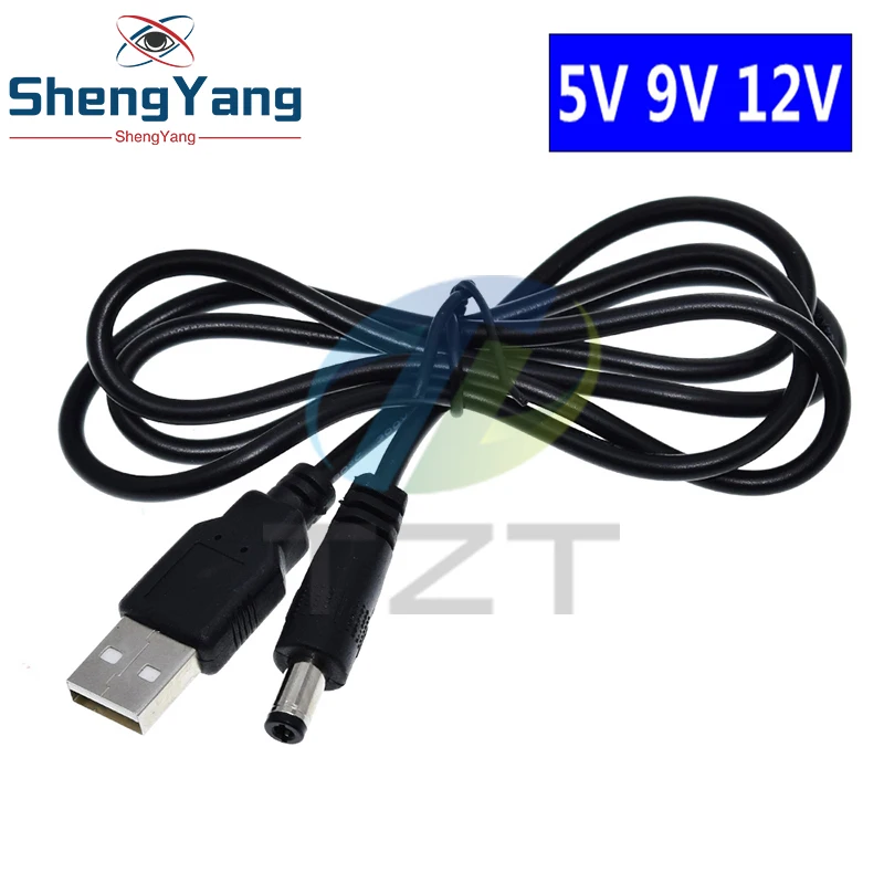 TZT Usb Power Boost Line Dc 5v To Dc 9v / 12v Step Up Module Usb Converter Adapter Cable 2.1x5.5mm Plug