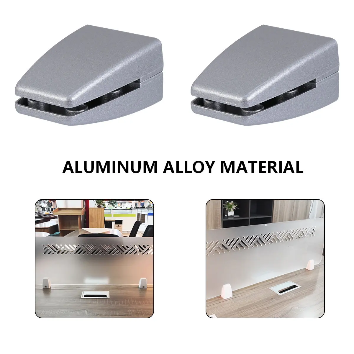 

Комплект из 6 прочных вертикальных зажимов для экранов, держателей для стеклянных перегородок, кронштейнов для настольных панелей конфиденциальности, для стекла толщиной 2-15 мм