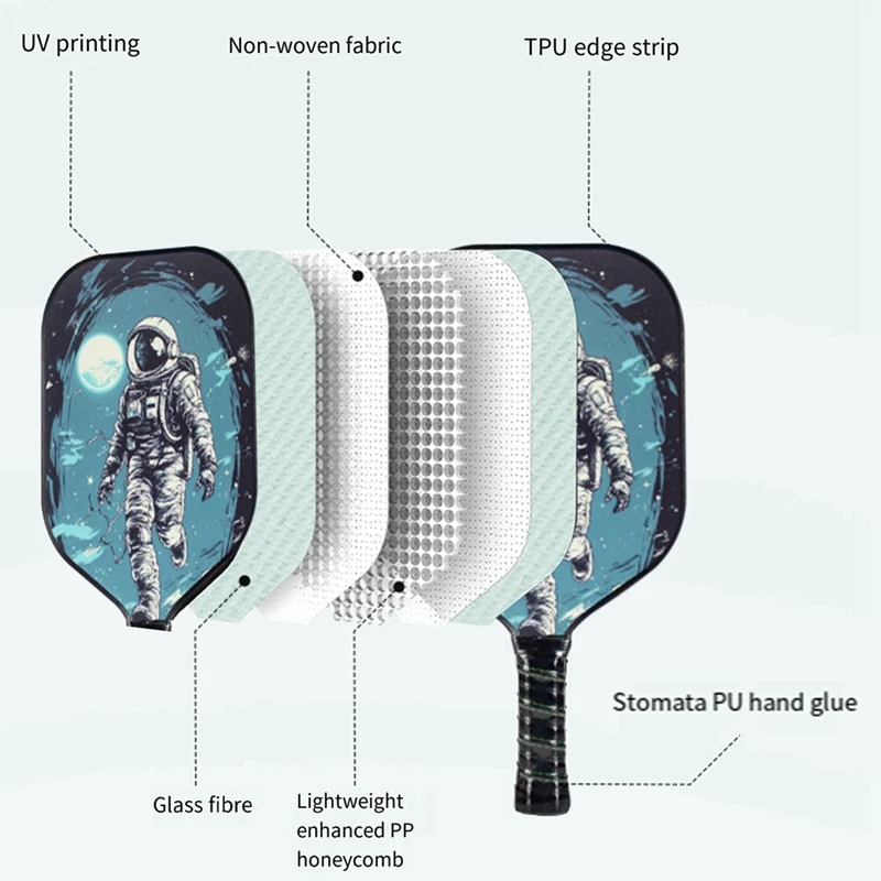 Pickleball Rackets Set Pickleball Paddle Set Carbon Fiber Composite Pickleball Racket Kit With 2 Paddles Easy To Use