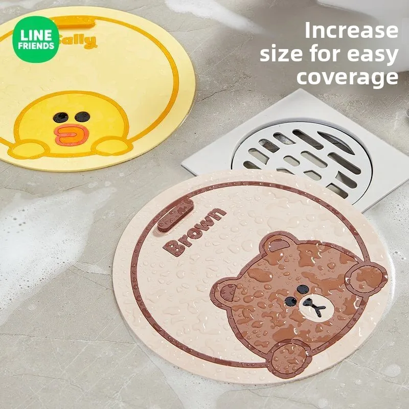 

LINE FRIENDS Brown Cony Sally anime cartoon cute deodorant floor drain sticker kawaii household multifunctional coaster gift