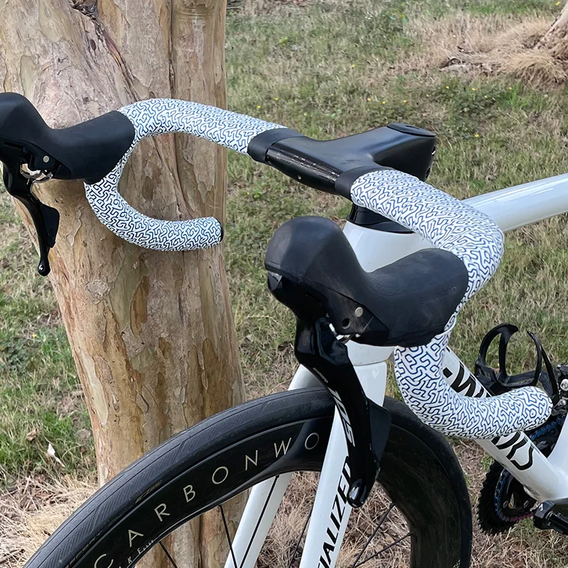 2 Stück Fahrrad-Lenkerband Rennrad Anti-Rutsch Stoßdämpfung EVA/PU Lenkerband mit Endkappen Fahrrad-Lenkerband – Detail 11