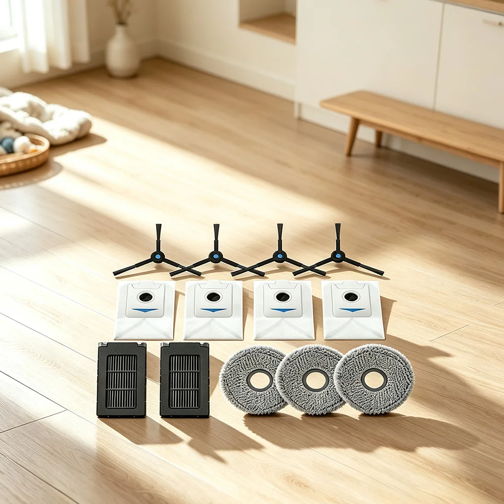 Cleaning Tool Filter Mop Cloth Set As Shown Robot Vacuum Parts High Efficiency Filtration Effective Edge Cleaning