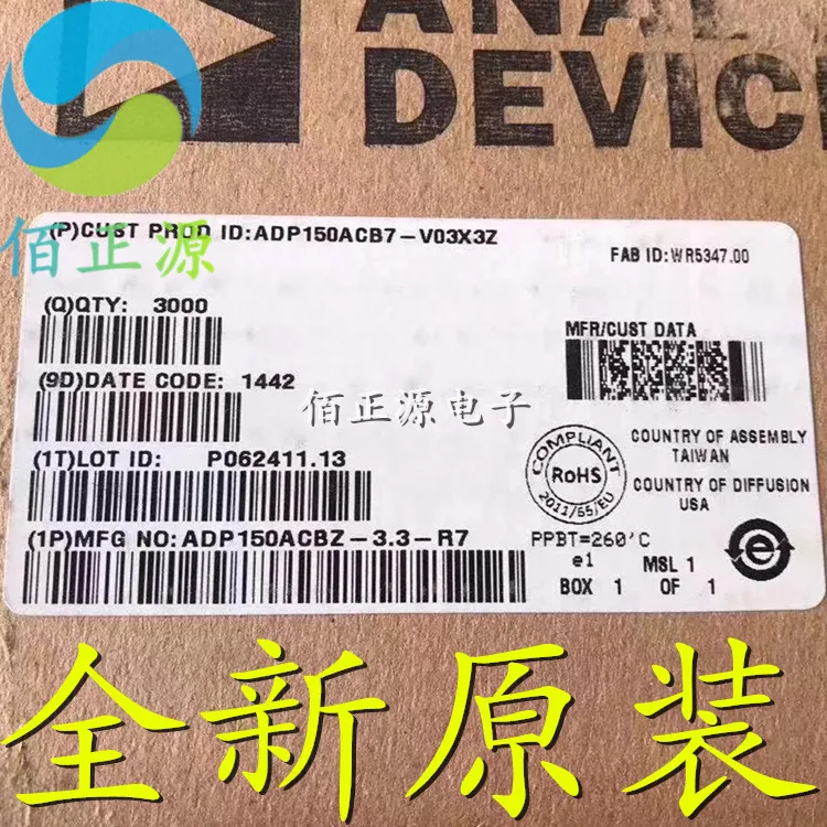 10 Buah Asli Baru ADP150ACBZ-3.3-R7 SMD WLCSP-4 Linear Regulator IC Chip