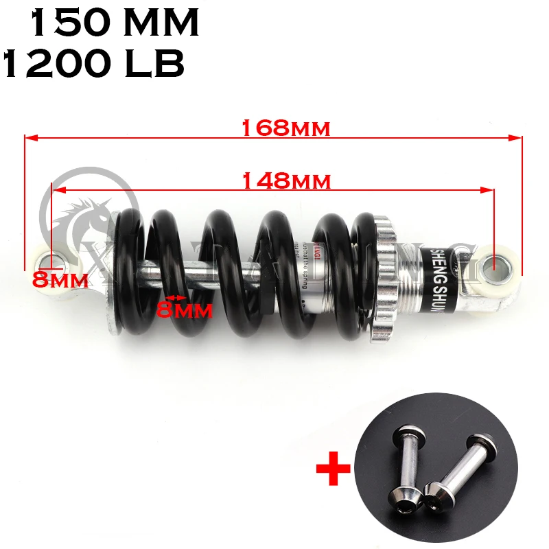 NONE 90/100/115/125/150/170/180/190/200/215MM Hinterradaufhängung Schock für 47cc49CC Super Minimoto ATV Elektroroller Mini Pocket Bike 4