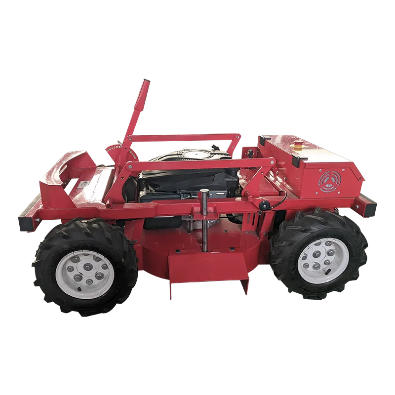 Remote control lawn mower factory customized fully automatic tracked orchard grass breaking and weeding machine in stock supply