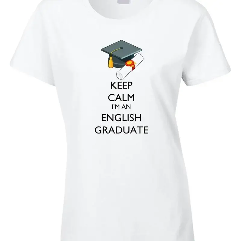 English Graduate Ladies T Shirt Graduation Idea Literature Language Funny