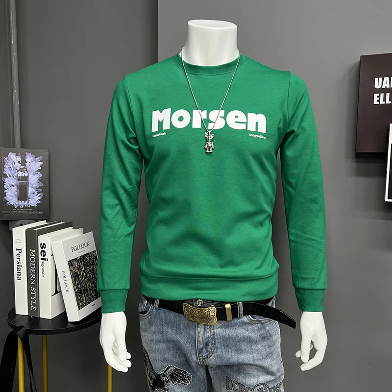 

Men's Trend Hoodie Long Sleeved T-shirt Autumn Winter 3D Letter Fashion Style Sweatershirts Youth Homme Pullover Man Clothes 5Xl