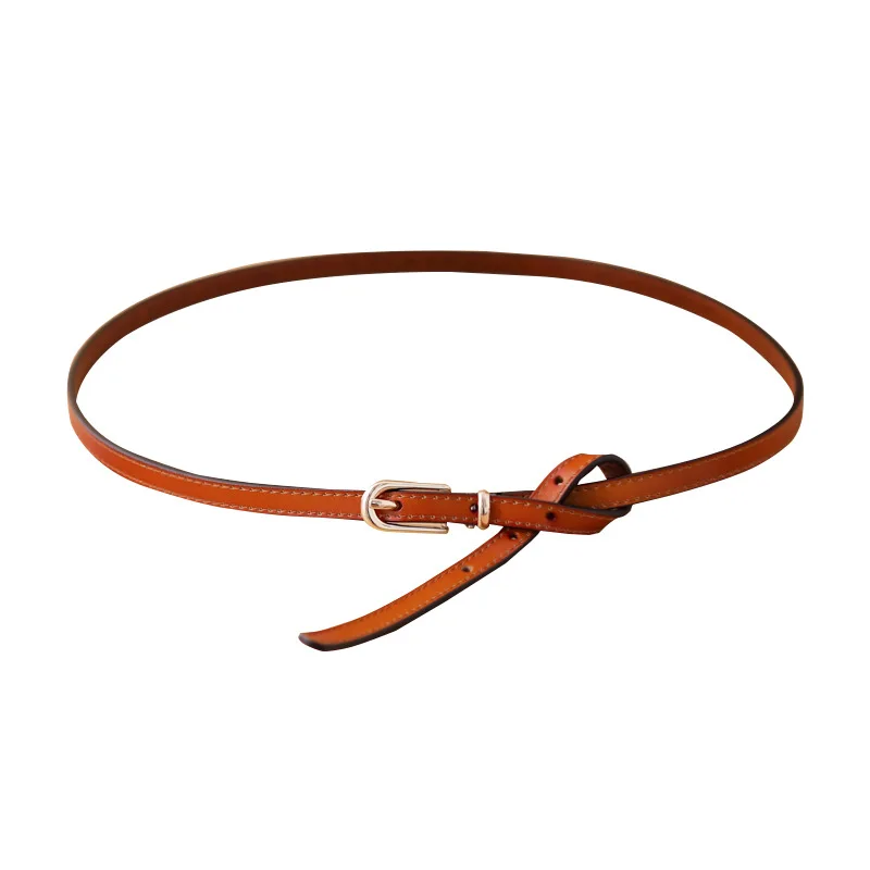 

【Meimeier】 red thin belt female decorative dress accessories leather ladies belt fashion Joker Korean waist chain female tide.