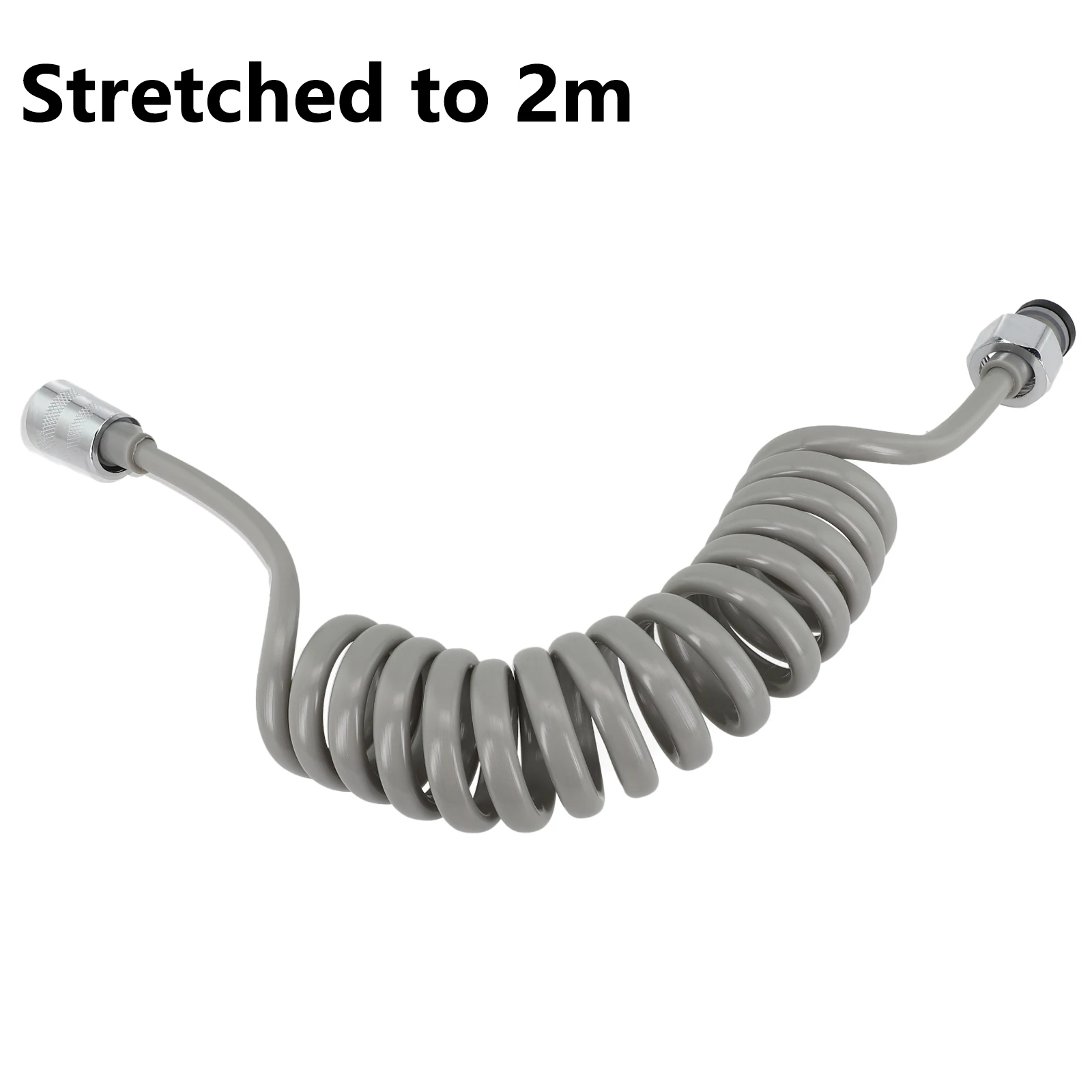Spring-Responsive Shower Hose For Bathroom Use Supporting Shower Head Bidet Nozzle And Toilet Angle Valve Fittings