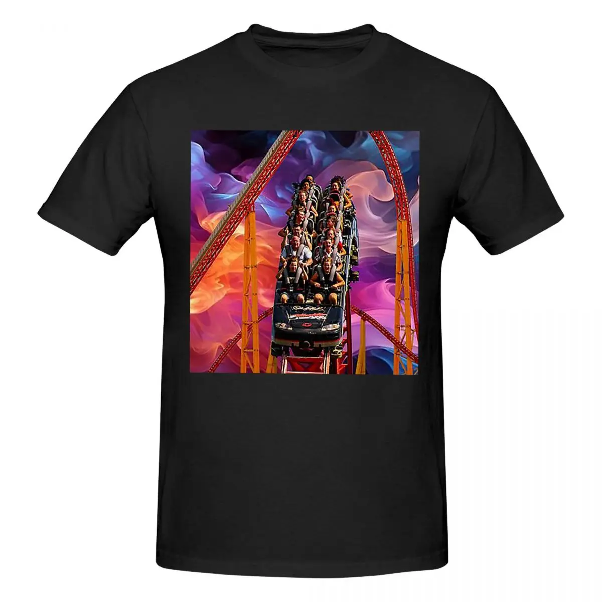 

Intimidator 305, американские горки Kings Dominion, мужская футболка больших размеров, мужские хлопковые футболки с круглым вырезом, короткие летние мужские футболки