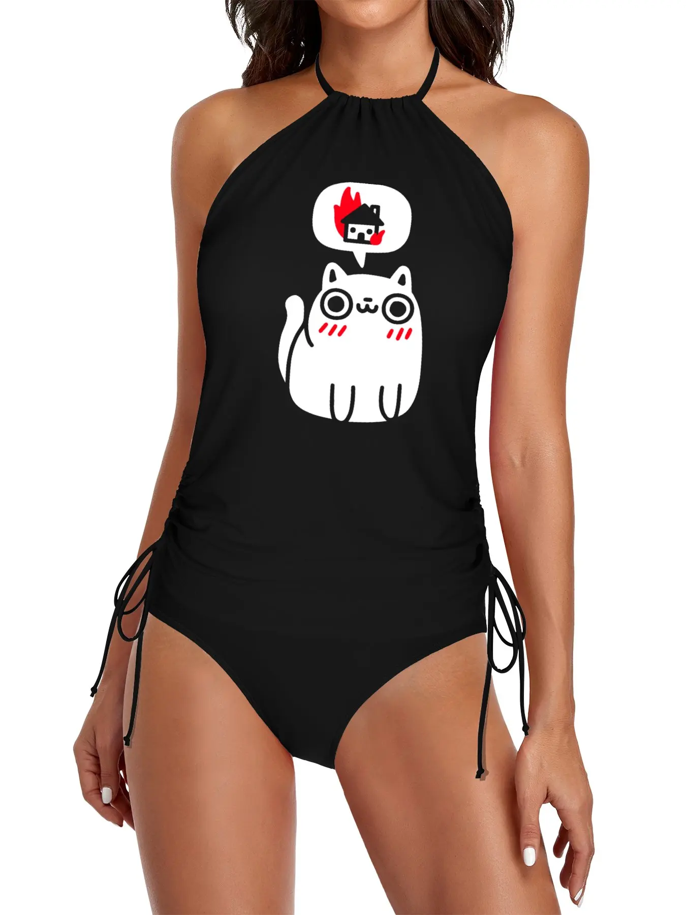 

Dreaming of Destruction Split Swimsuit Set swimsuit 2025 women Woman swimsuits women beach dresses bathing suits