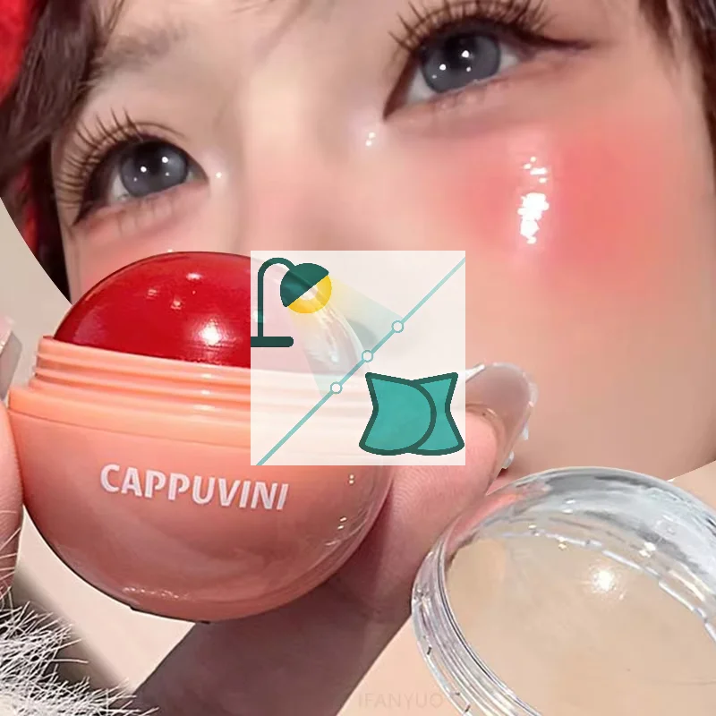 Cappuvini Blush Ball Water Light Blusher Brightening Face Easy Color Multi-Use Blush Makeup Suitable For Lips And Cheeks
