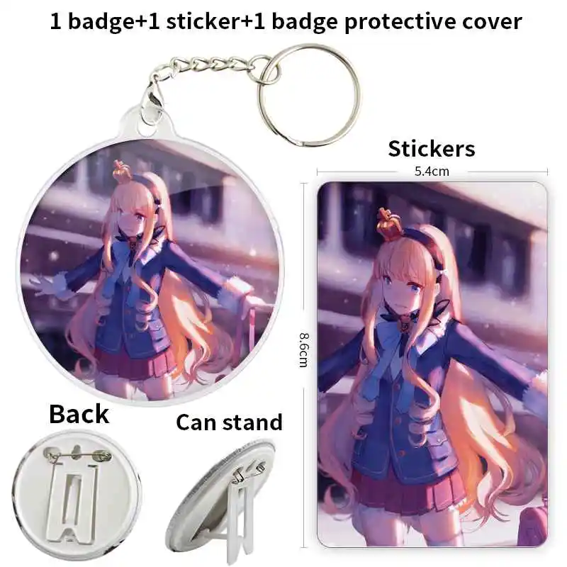 QElibth AzurLane  Game Anime Character Badge Brooch anchor Peripherals Pin Clothes Lapel Cosplay TrinketFashion Cartoon