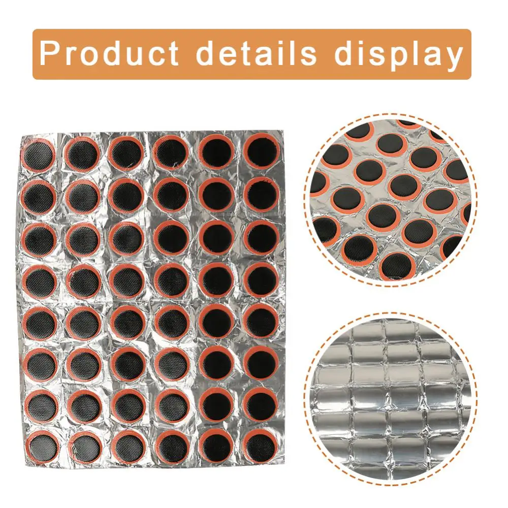 48 шт., 25 мм, круглые/квадратные Пластыри для ремонта велосипедных шин