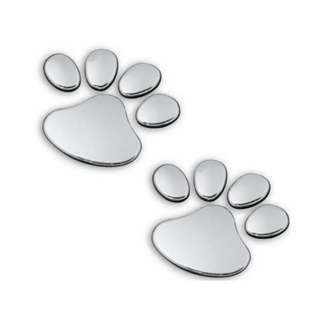 Silver Sticker New Prints Dog Pattern Body Window Decal Bumper Animal Paw Foot