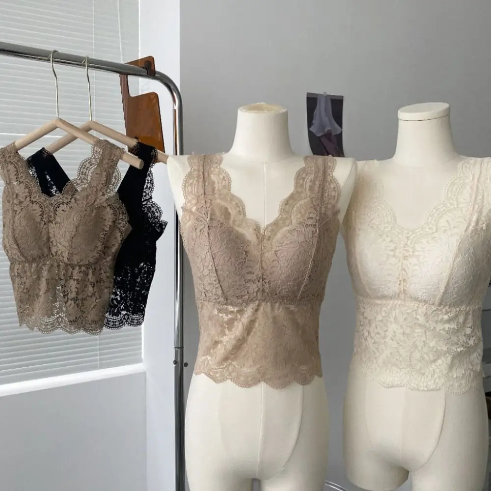 Süße Mesh Dünne Spitze Tiefem V Leibchen Ärmellose Transparente Spitze Crop Tops Slim Fit Unterhemd Hosenträger Weste Frühling Sommer