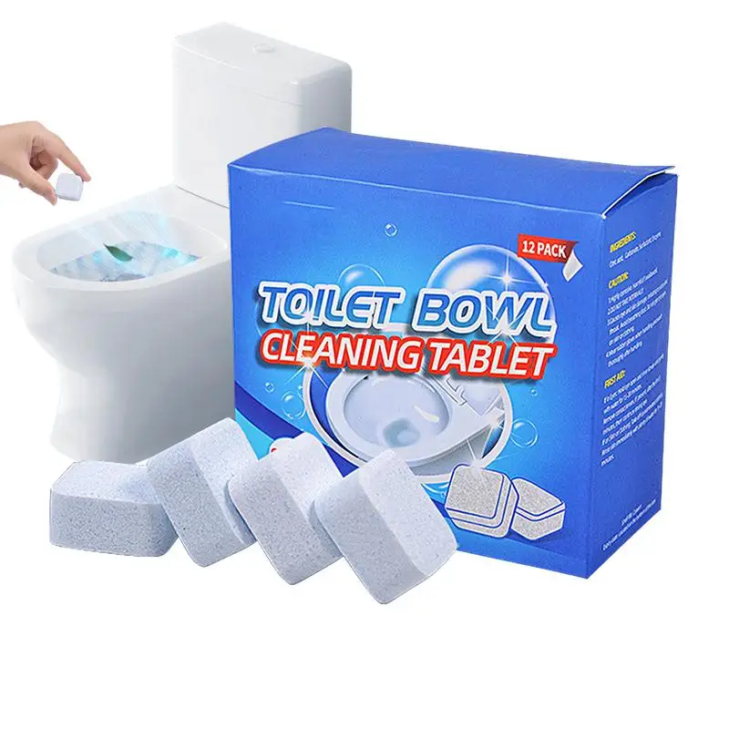 

12Pcs Automatic Toilet Bowl Cleaners With Bleach Yellow Dirt Cleaners For Home Fragrance Freshener Bathroom Domestic Garden