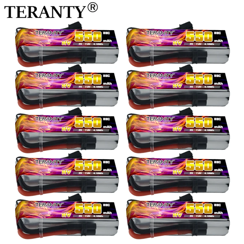 TERANTY HV 7.6V 550mAh 80C/160C Lipo Battery Tinyhawk For RC Helicopter Quadcopter FPV Racing Drone Spare Parts 2S Battery