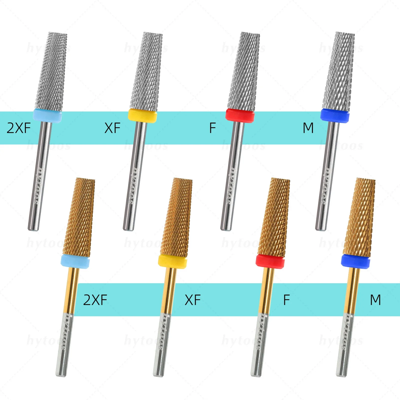HYTOOS 5 in 1 nagelboren 16 mm platte bovenkant taps toelopende hardmetalen nagelbit verwijder gelgereedschap elektrische boormachines vijl manicure accessoires