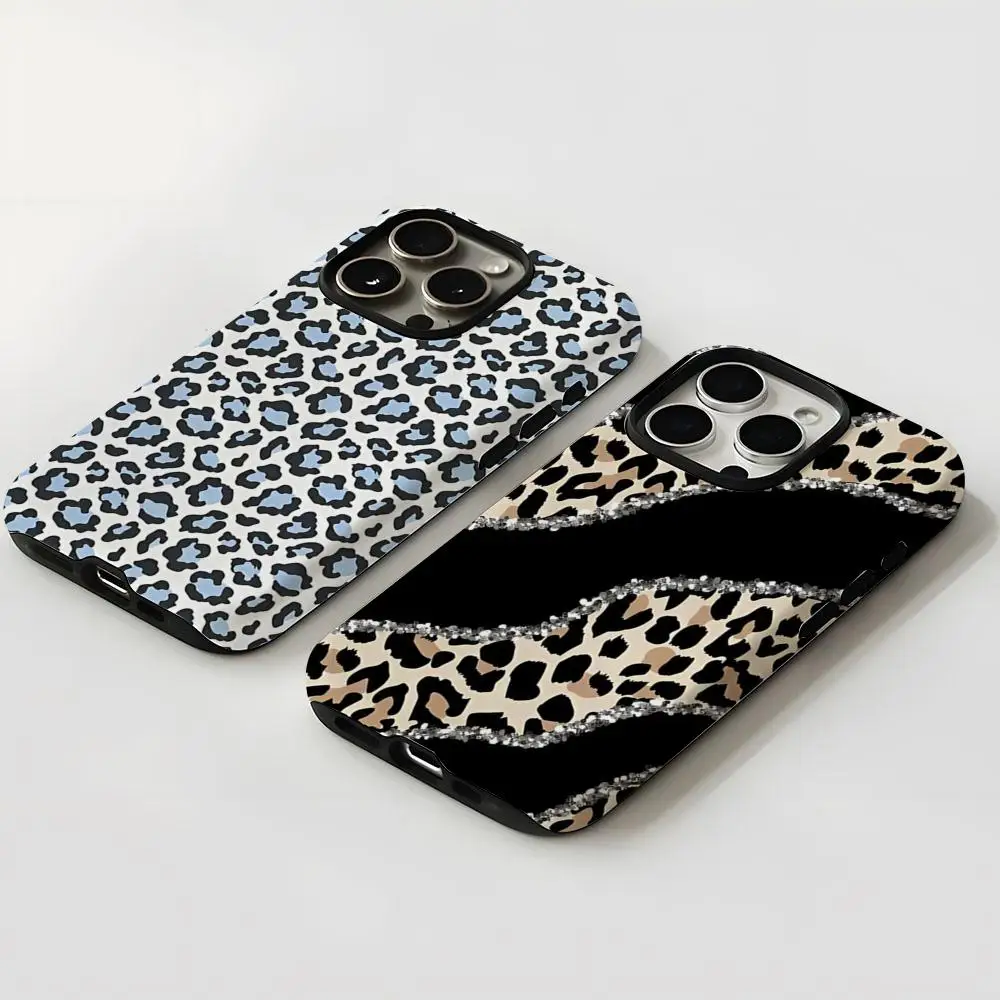 

Чехол для телефона с леопардовым принтом, новый для iPhone 16, 15, 14, 13, 12, 11 Pro Max X XR XSMax 7, 8 Plus, глянцевая пленка, жесткий чехол из ПК