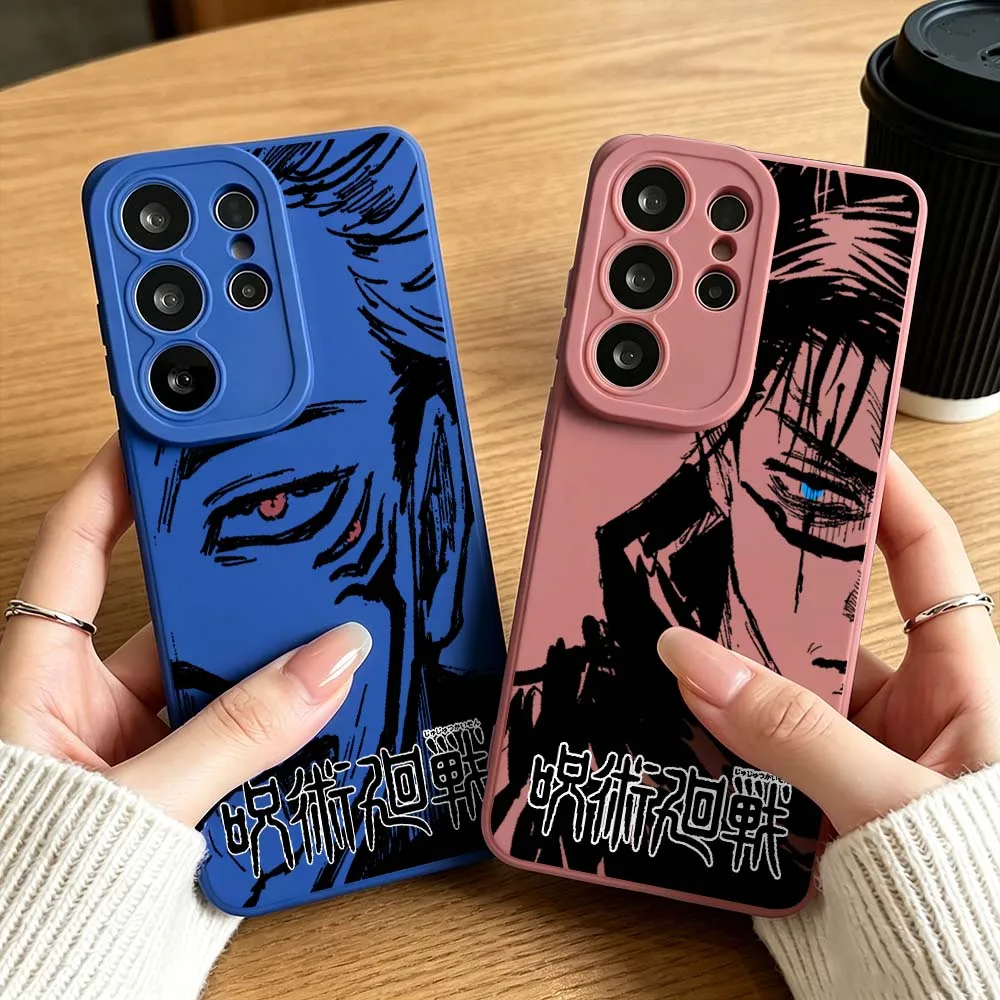 Luxury Anime Jujutsu Kaisen Phone Case For Samsung Galaxy S26 S25 S24 S23 S22 S21 S20 Ultra Plus A15 A35 A54 A55 Soft Cover