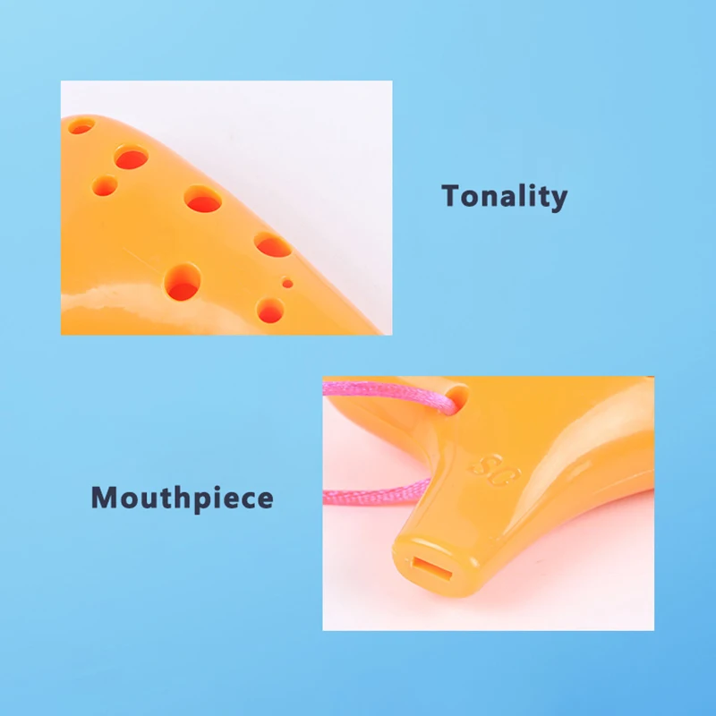 12-hole Ocarina Resin Plastic Alto C Tuning Ocarina New 12-hole Multicolor Flute Adult Children's Instrument Musical Instrument