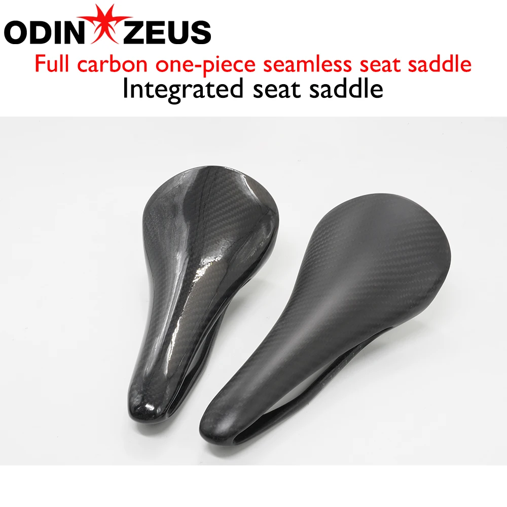 

ODINZEUS full carbon fiber seamless bicycle saddle, competition-level carbon fiber seat, aerodynamic design, 3K, glossy/matte