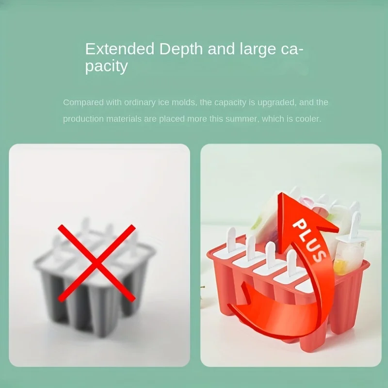Siliconen ijsvormen met handgrepen - BPA en loodvrij, flexibel ijsmachinebakje voor, multi-pack ijslollyvormen set