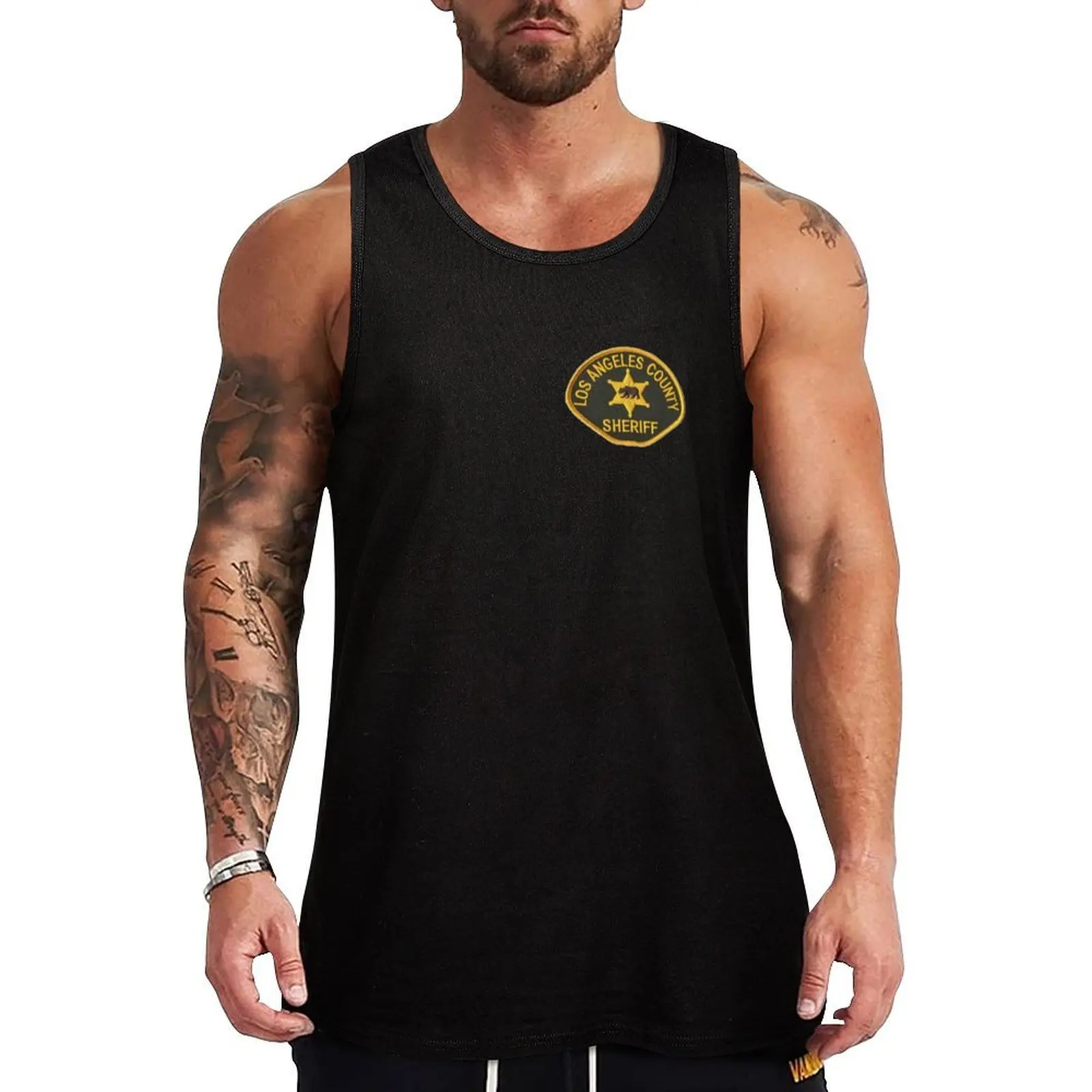 

Los Angeles County Sheriff Tank Top singlets for men gym clothes men sleeveless shirts