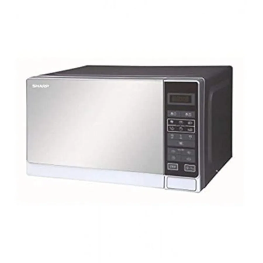 Forno de micro-ondas de 20 litros, 800 W, 220 V, aparelho de cozinha de aço inoxidável preto para uso doméstico, aquecimento eficiente e cozimento rápido