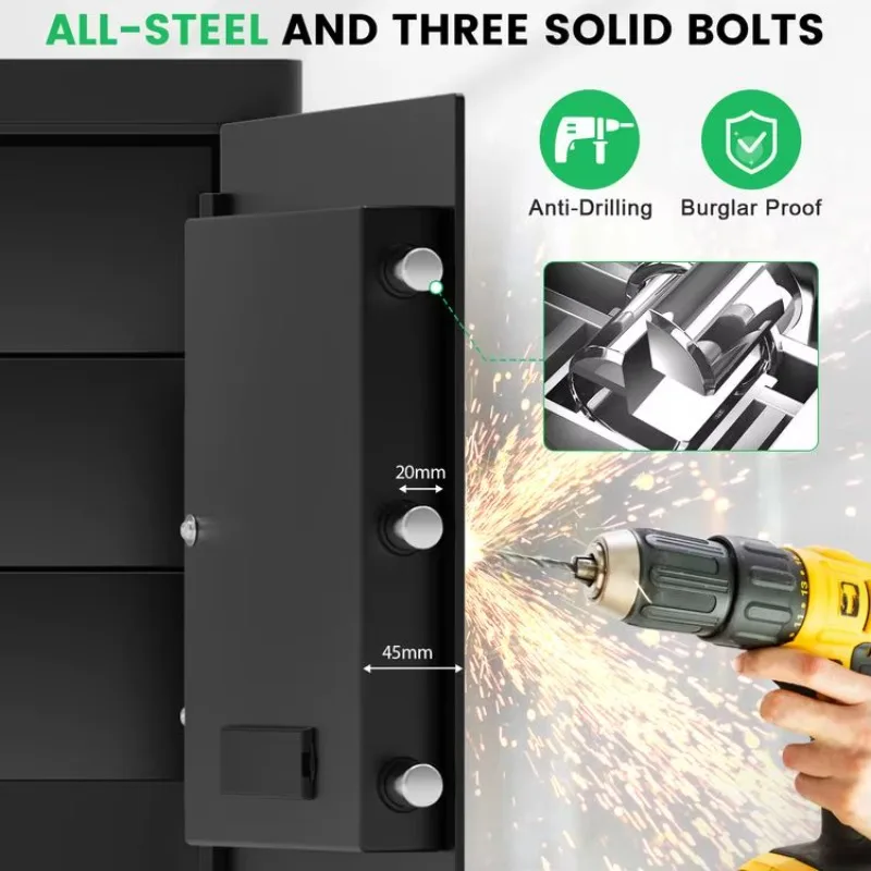 3 Drawer Metal Fireproof Office Cupboard File Cabinet Steel electronic digital code Safe File Cabinet Filing Cabinets