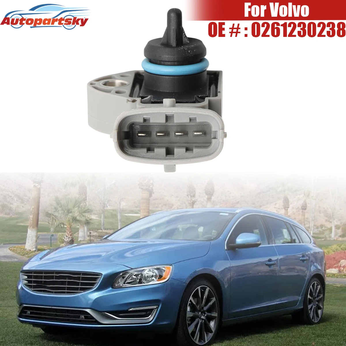 

Automotive Parts Fuel Pressure Sensor 31272732 0261230238 For Volvo C30 70 S40 60 80 V50 2005–2011 60 70 XC60 2010–2016 70 90