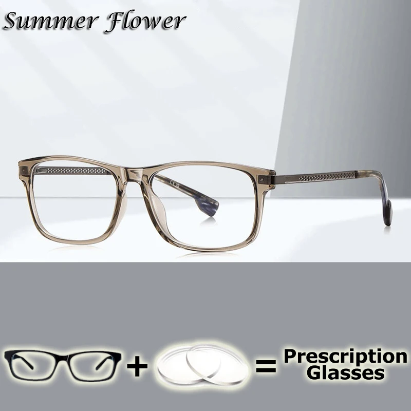 ブルーライトガラス老眼鏡男性累進矯正カスタム処方レンズ保護眼鏡フレーム卒業まで