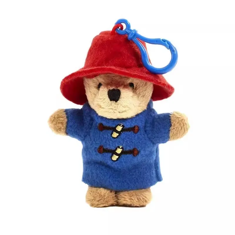 New Cute Paddington Bear Plush Keychain Chains Small Pendant Kids Stuffed Toys For Children 10CM