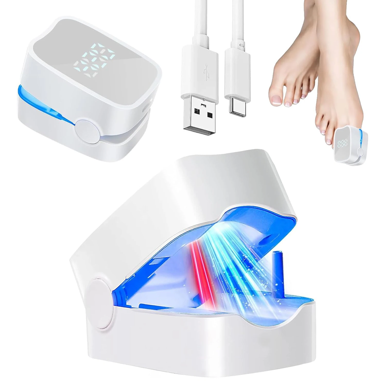 Manicure Care Nail Fungus Laser Treatment Device Onychomycosis Therapy Cure Machine for Broken Cracked Split and Weak Nails