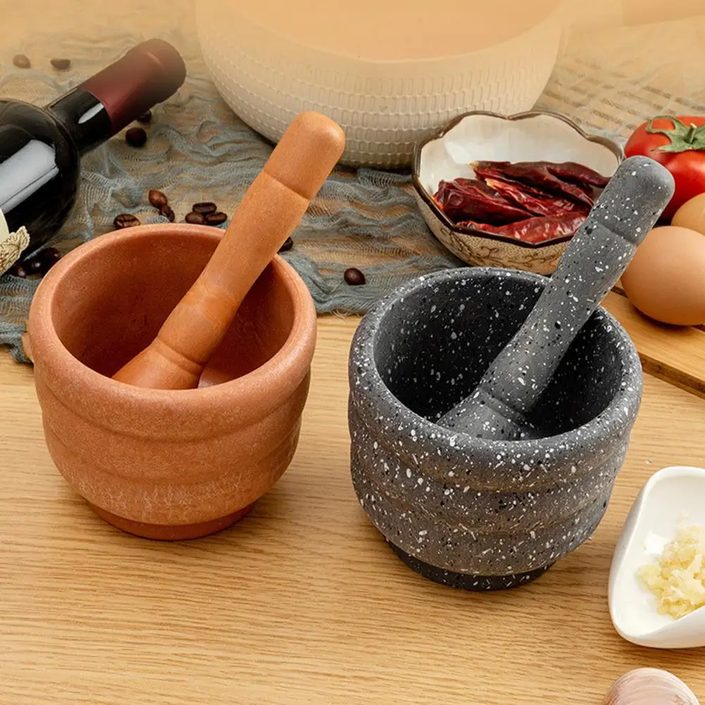 

Garlic Squeezer Herb Spice Grinder Mixing Grinding Crusher Bowl Kitchen Smashing Tool for Guacamole Seasonings Paste Ginger