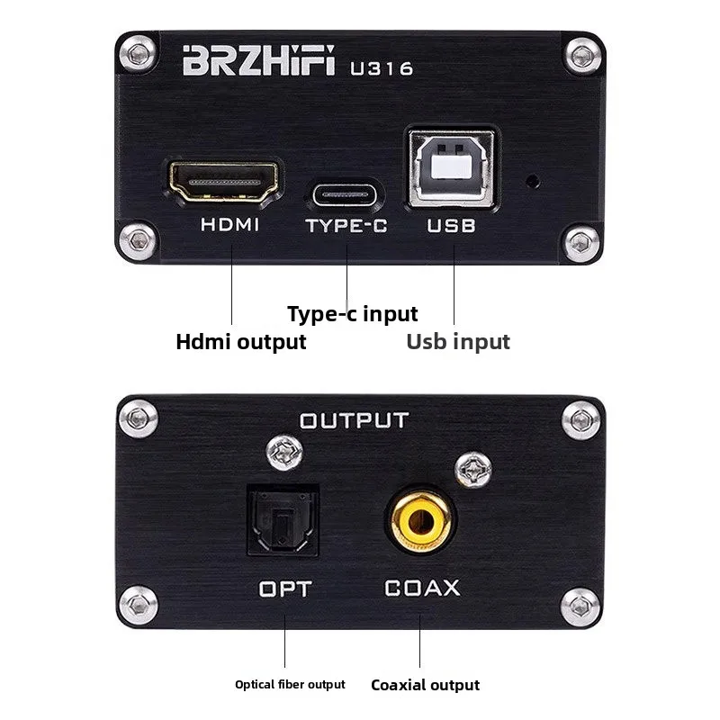 CHN 2027 New BRZHIFI XMOS Titanium Edition 316 Asynchronous USB to Coaxial Fiber Digital Interface 3rd Generation HDMI DSD512