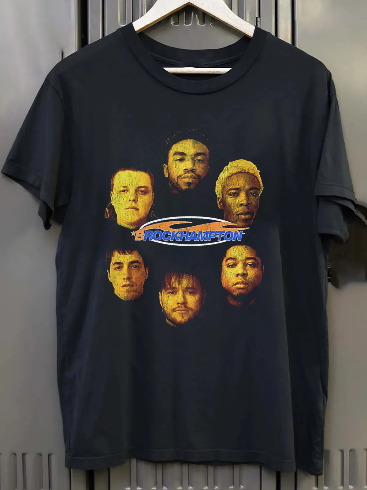 NEW BROCKHAMPTON Band Music Short Sleeve Black All Size Shirt AC1087