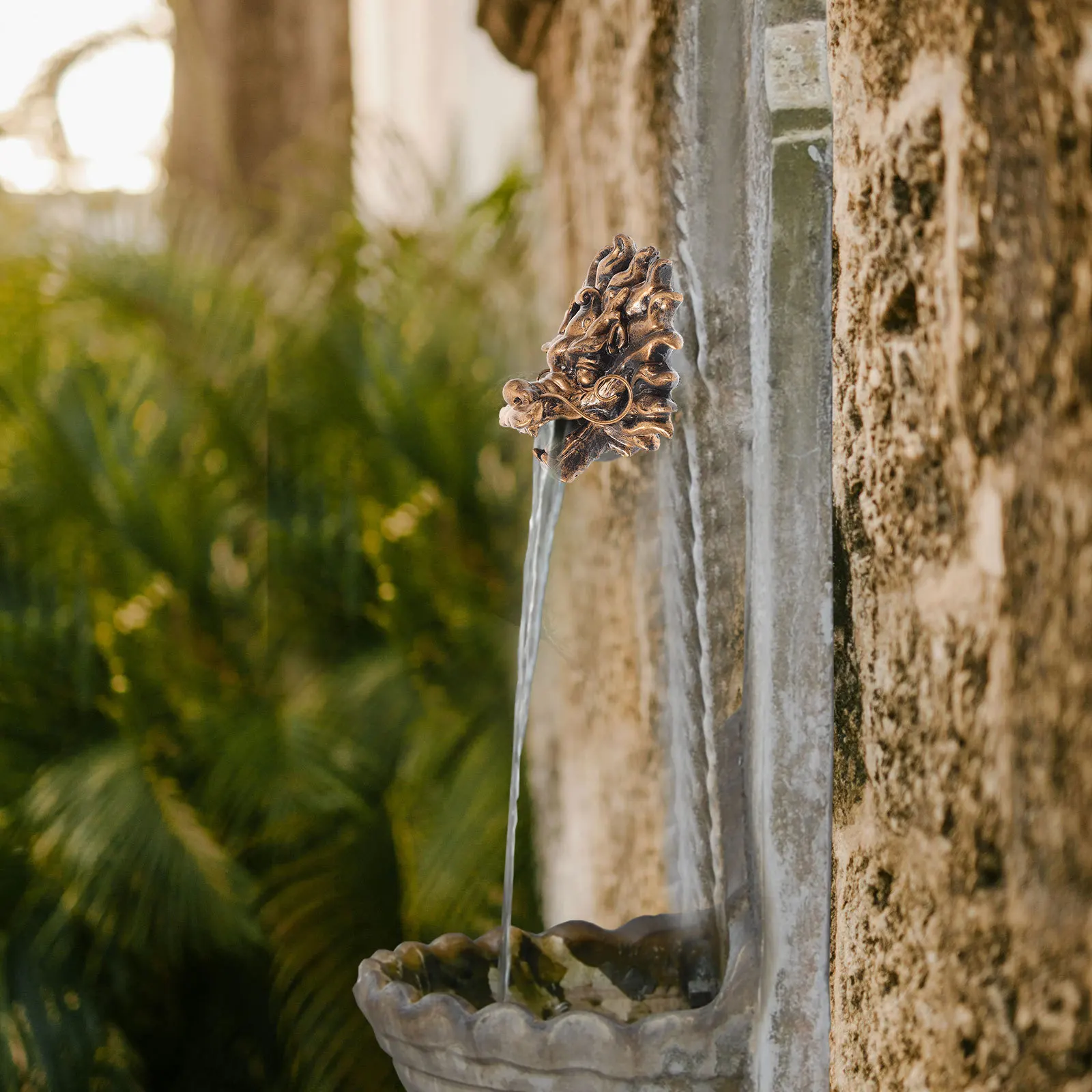 

Outdoor Water Garden Wall Wall Outdoor Backyard Villa Landscape Dragon Head Fountain Fountain Decor Decor