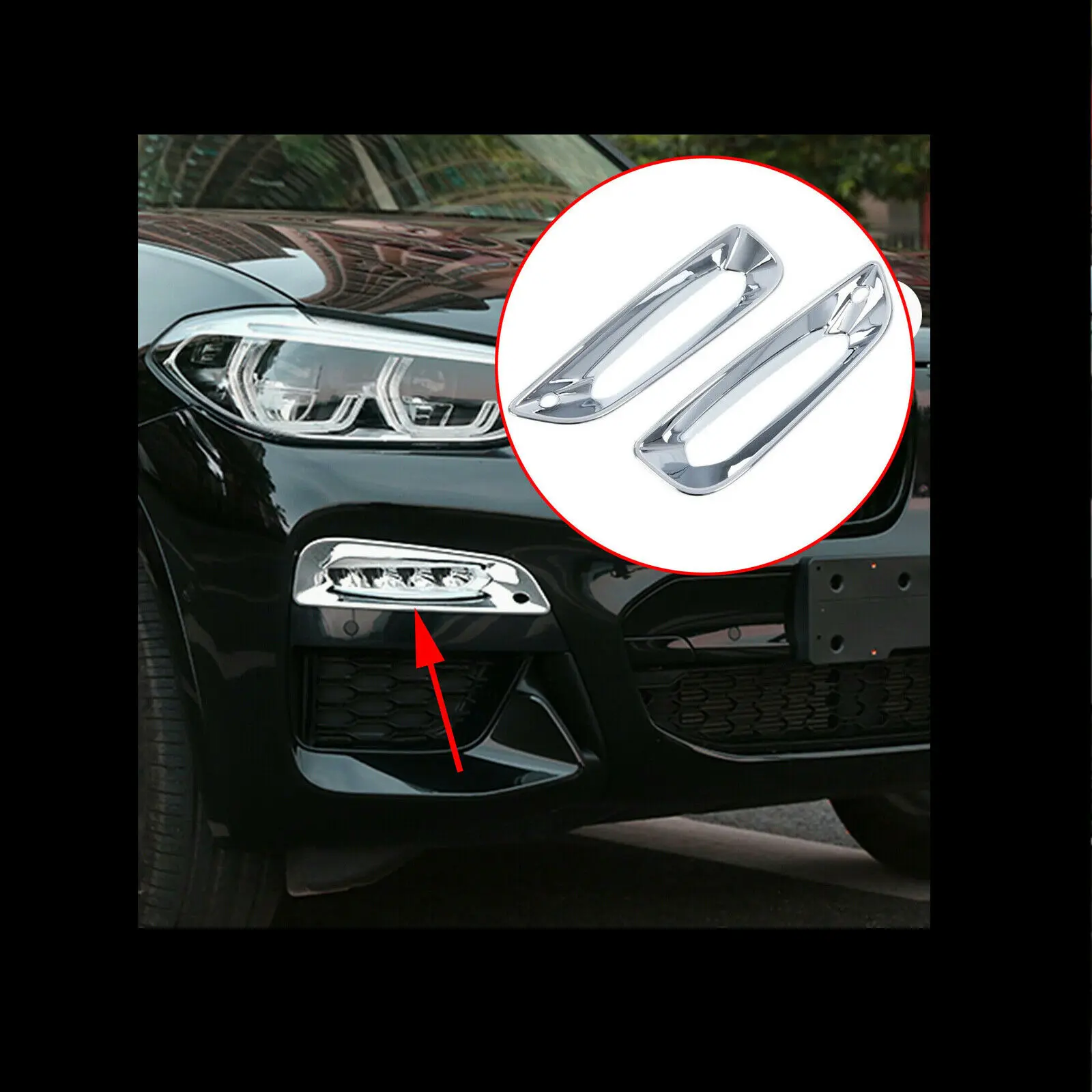 

Chrome Styling Chrome Front Fog Light Cover For BMW X3 G01 2018 2019 2PCS Best Value Car Parts