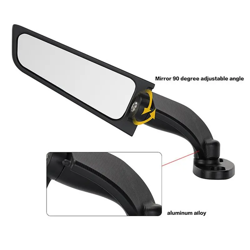 KYCOR-Wind Adjustable Rotating Rearview Mirror Accessories Motorcycle Mirror Modified For GSXR Honda Kawasaki Ducati