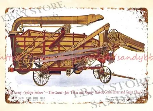 1910 grain saver cleaner Avery Co traction Engines Threshers tin sign metal art