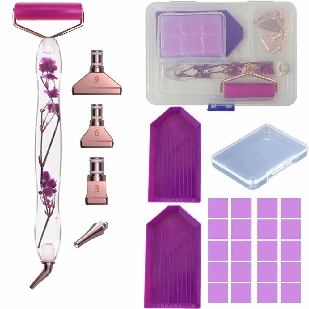 DIY Diamond Painting Storage Box Accessories Kit, multi color Diamond embroidery Tool Kit.Multifunctional Art Painting Tool comb