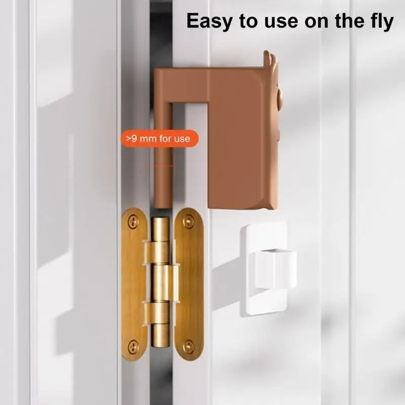 652F Upgrades Silicone Concealed Door Stop Hotel Door Gaps Solution Kitchen Bathroom Door Seal Simple Installation for Home
